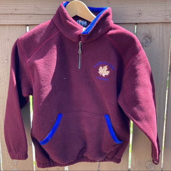 Vintage Vancouver Canada Fleece Quarter Zip Jacket - Picture 1 of 3
